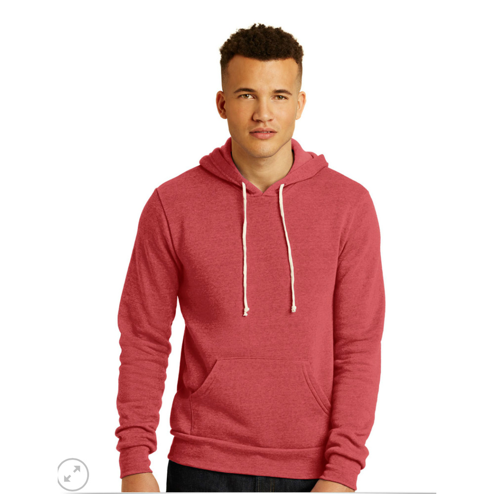 Alternative Apparel Unisex Fleece Hoodie Size XL Color 'Eco True Red'